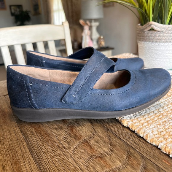Easy Spirit Aranza Mary Jane Comfort Shoes Adjustable Strap Flats Blue Size 9 - Picture 4 of 9